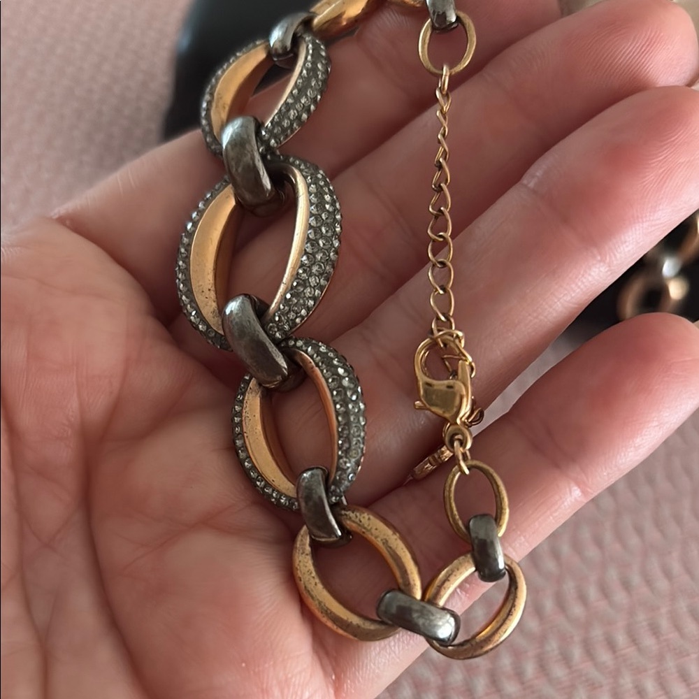Swarovski Rose Gold and Silver Jewelry Set- Used- Good Condition- mid 2000s - Picture 2 of 9
